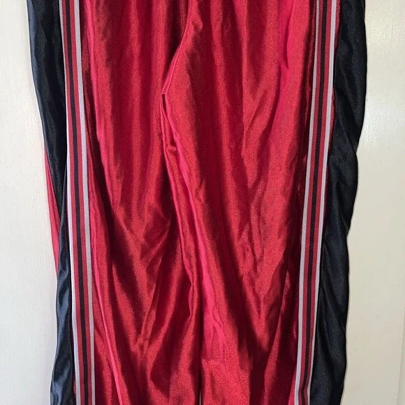 Adidas Track Pants Men L Red Vintage Retro‎ Metallic Shimmer Athletic Old School